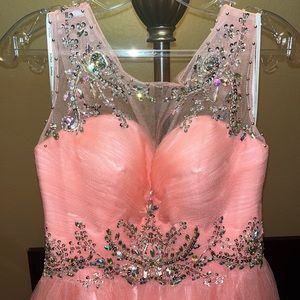 Coral pink formal dress size M worn once